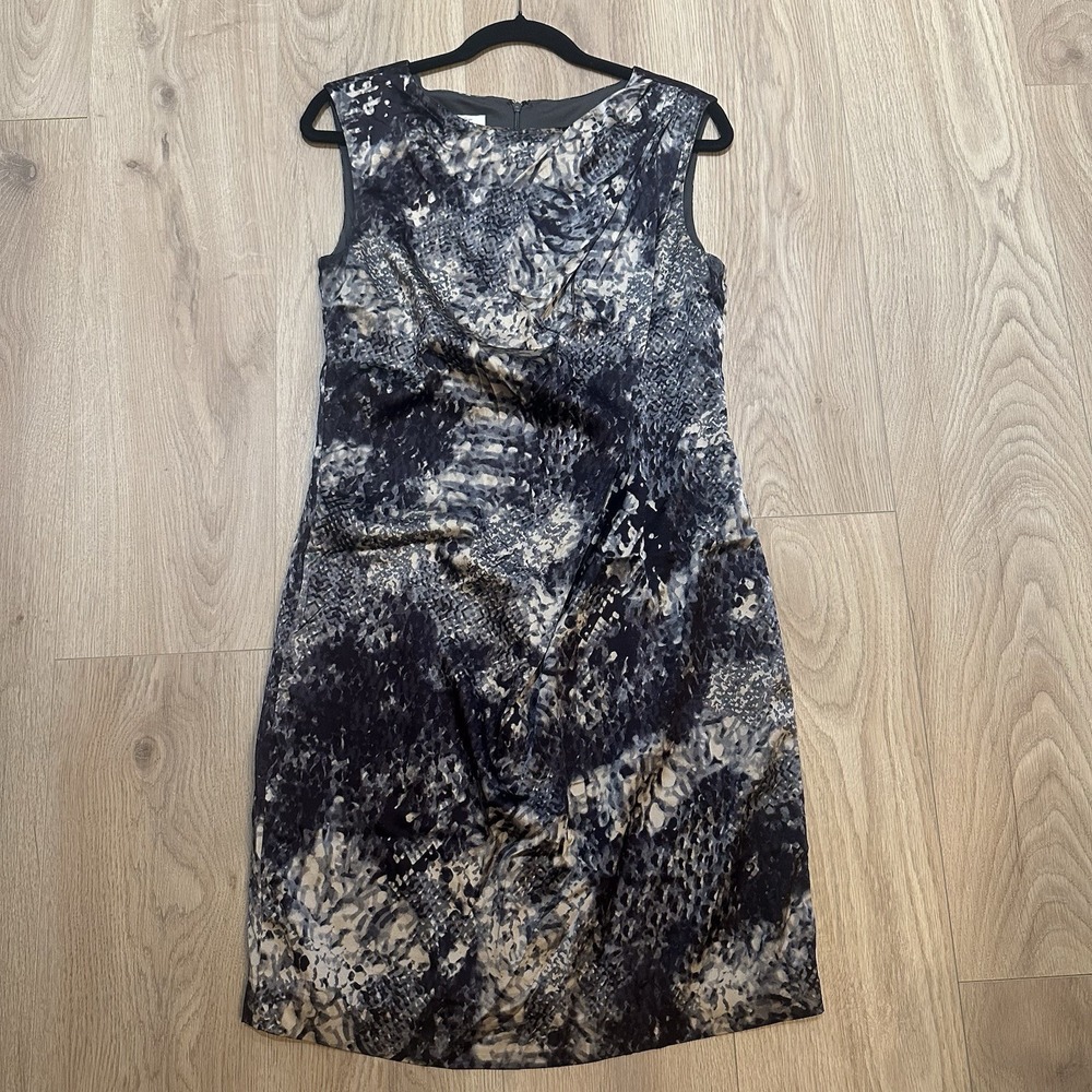 Suzi‎ Chin For Maggy Boutique Women's Silk Dress Size 8 Abstract Print EUC